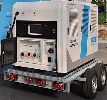 Exide Solition Powerbooster auf Anhänger Exide Solition Powerbooster auf Anhänger